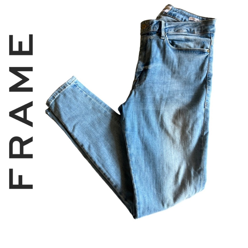 FRAME‎ Le One Skinny Caspio High Rise Jeans Size 2 (Fits waists 29” through 34”)
